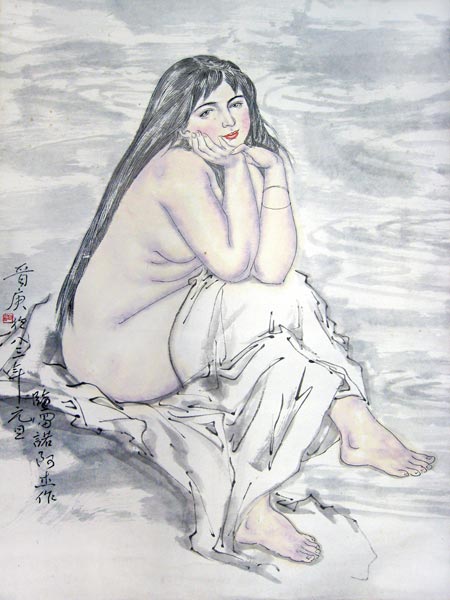 涛声（拟雷诺阿《海边》）