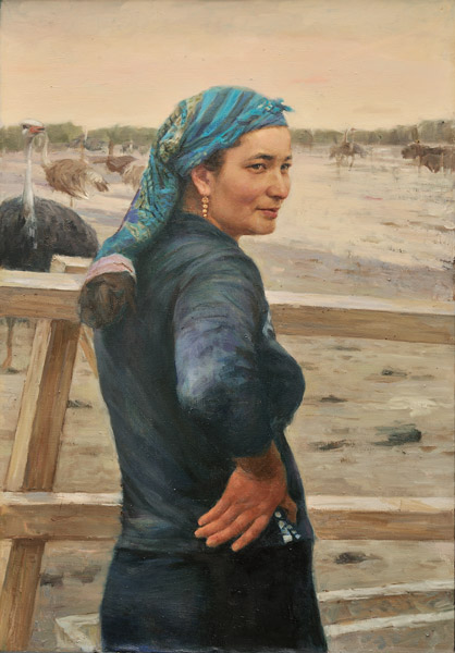 《养殖场妇女》