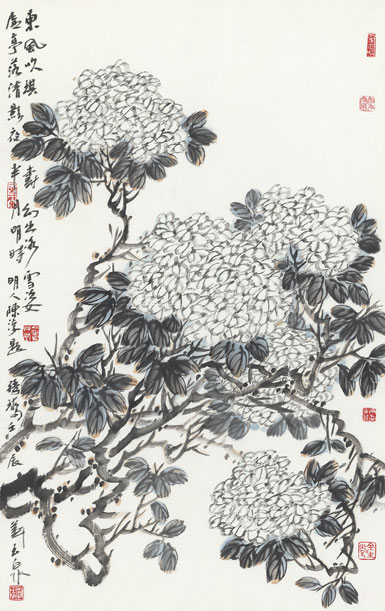 《东风吹琪树，幻出冰雪姿》