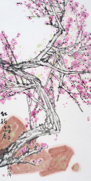 红梅报春